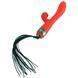 Вибратор-кролик с пульсацией и флоггером LOCKINK SEVANDA Whip Vibrating Massage Wand, красно-зеленый SX0903 фото 1