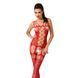 Бодистокинг Passion BS054 red, комбинезон, имитация чулок, открытый животик PBS054R фото 1