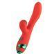Вибратор-кролик с пульсацией и флоггером LOCKINK SEVANDA Whip Vibrating Massage Wand, красно-зеленый SX0903 фото 3