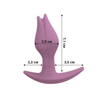Анальная пробка Fun Factory BOOTIE FEM, розовая, в виде бутона, диаметр 2,9 см, тонкий ограничитель SX1000 фото