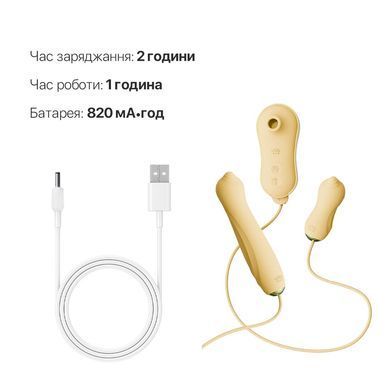 Набор 3в1 Zalo &ndash; UNICORN Set Yellow, виброяйцо, пульсатор, вакуумный стимулятор SO6689 фото