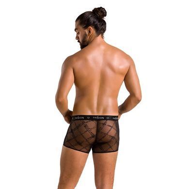 Мужские прозрачные боксеры Passion 032 SHORT JAMES S/M Black, сетка SO7568 фото