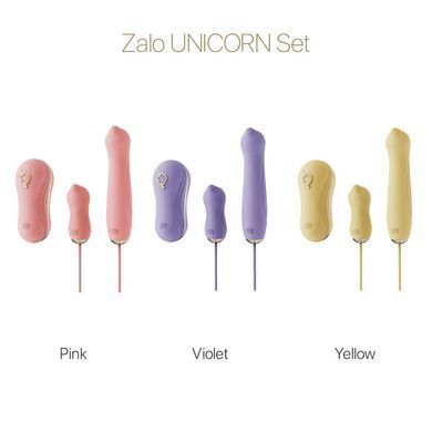 Набор 3в1 Zalo &ndash; UNICORN Set Yellow, виброяйцо, пульсатор, вакуумный стимулятор SO6689 фото