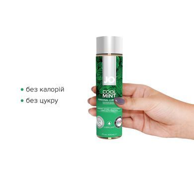 Змазка на водній основі JO H2O &mdash; Cool Mint (120 мл) без цукру, рослинний гліцерин SO1775 фото
