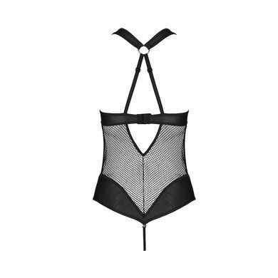 Сетчатый боди с халтером Passion Amanda Body L/XL, black SO5315 фото