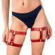 Гартеры на ногу из натуральной кожи Art of Sex - Kristina Leg Garters (2 шт), цвет Красный SO7011 фото 2