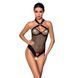 Сетчатый боди с халтером Passion Amanda Body L/XL, black SO5315 фото 1
