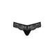 Кружевные трусики-танга с атласным бантиком Passion NAJA THONG S/M, black SO5365 фото 5