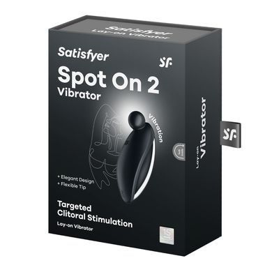 Вібратор для зовнішньої стимуляції Satisfyer Spot On 2 Black, дуже потужний, гнучкий відросток SX0577 фото