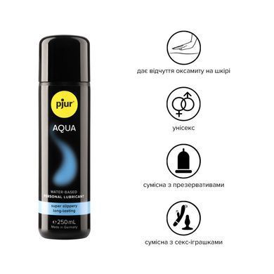 Лубрикант на водной основе pjur Aqua 250 мл, эффект бархатистой кожи без прилипания PJ10350 фото