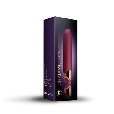 Мощный вибратор Rocks Off Chaiamo Burgundy, soft-touch силикон, до 3-х часов работы, водостойкий SO2400 фото