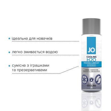 Охлаждающая смазка на водной основе JO H2O COOLING (60 мл) с ментолом, растительный глицерин SO1680 фото
