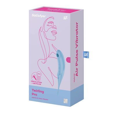 Вибратор для клитора с вакуумной стимуляцией Satisfyer Twirling Pro Blue SO7801 фото