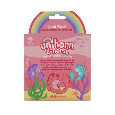 Вібратор-єдиноріжка Unihorn - C Horse - Coral Throb, вагінально-кліторальна стимуляція SX2862 фото