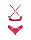Комплект белья Obsessive Lacelove cupless 2-pcs set XL/2XL Red, открытый доступ, открытая грудь SO8654 фото 4