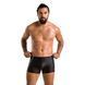 Мужские кожаные боксеры с молниями Passion 049 SHORT MATT S/M Black SO7619 фото 3
