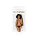 Трусики-бразилиана Penthouse Adore Me L/XL Black, цветочное кружево, тонкие ремешки, бантики SO6473 фото 3