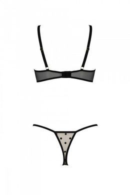 Эротический комплект Passion MARINA SET WITH OPEN BRA, S/M, beige, открытые чашки SO9733 фото