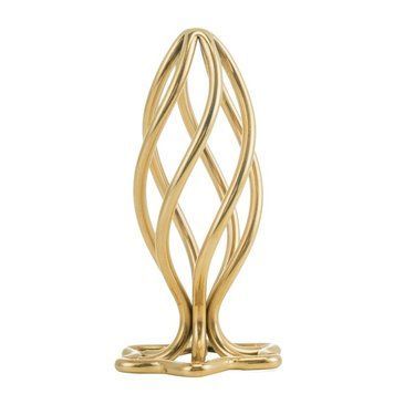 Анальная пробка LOCKINK SEVANDA Hollow Spiral Golden Metal Anal Plug - S size SX0882 фото