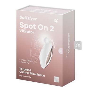 Вибратор для наружной стимуляции Satisfyer Spot On 2 White, очень мощный, гибкий отросток SX0578 фото