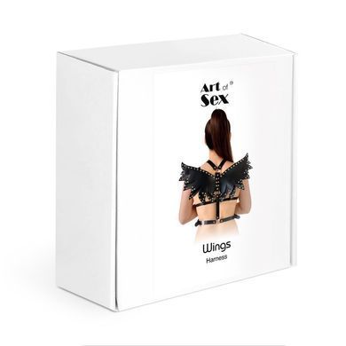 Жіноча портупея Art of Sex - Wings чорна L-2XL, екошкіра SX2250 фото