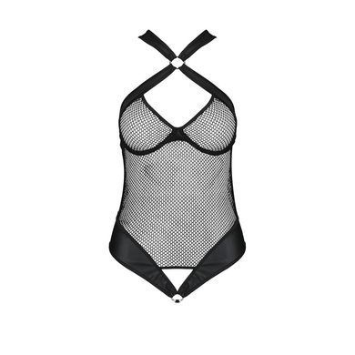 Сетчатый боди с халтером Passion Amanda Body XXL/XXXL, black SO5317 фото