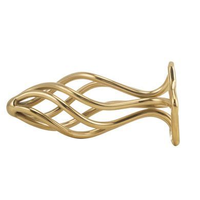 Анальная пробка LOCKINK SEVANDA Hollow Spiral Golden Metal Anal Plug - S size SX0882 фото