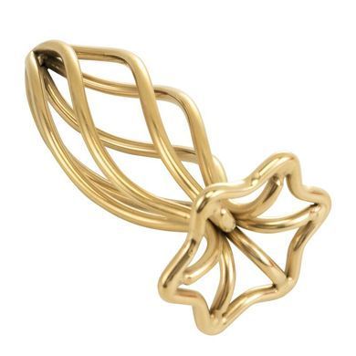 Анальная пробка LOCKINK SEVANDA Hollow Spiral Golden Metal Anal Plug - S size SX0882 фото