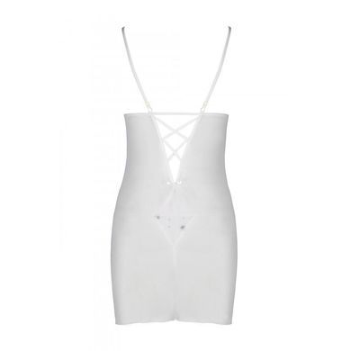 Сорочка с вырезами на груди, стринги Passion LOVELIA CHEMISE XXL/XXXL, white SO4764 фото