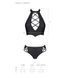 Комплект з еко-шкіри Passion NANCY BIKINI L/XL, black, бра та трусики з імітацією шнурівки SO5367 фото 7