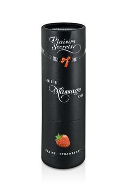Массажное масло Plaisirs Secrets Strawberry (59 мл) с афродизиаками, съедобное, подарочная упаковка SO1842 фото
