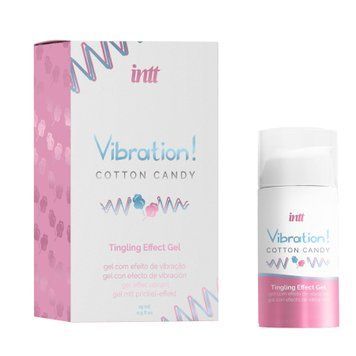 Жидкий вибратор Intt Vibration Cotton Candy (15 мл), густой гель, очень вкусный, действует до 30 мин SO9812 фото