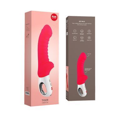 Вибратор для точки G Fun Factory TIGER india red, ребристый, подходит для анальной стимуляции SX0939 фото