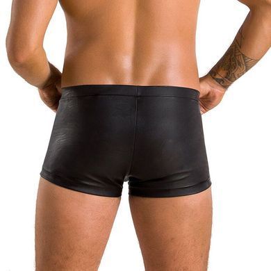Мужские кожаные боксеры с клапаном Passion 050 SHORT PATRICK L/XL Black SO7621 фото