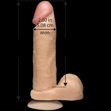 Фаллоимитатор Doc Johnson The Realistic Cock 8 inch White - PVC, Vack-U-Lock, диаметр 5,1см SO2789 фото