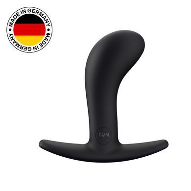 Анальная пробка Fun Factory BOOTIE S, черная, диаметр 2,8 см, тонкий ограничитель SX1003 фото