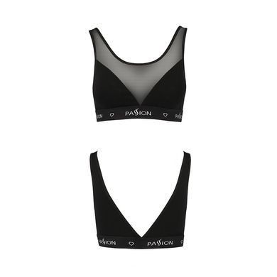 Топ с прозрачной вставкой Passion PS002 TOP S, black SO4201 фото