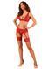 Комплект белья Obsessive Lacelove cupless 3-pcs set M/L Red, бюстгальтер, стринги, пояс для чулок SO8656 фото 6