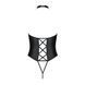 Боди из экокожи Passion NANCY BODY 4XL/5XL black, с имитацией шнуровки и открытым доступом SO7104 фото 4