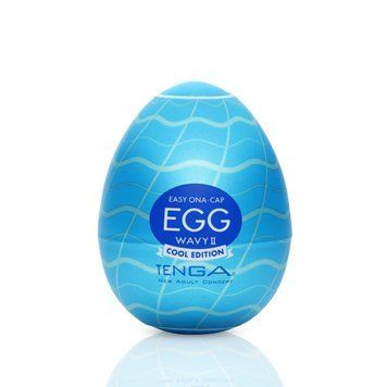 Мастурбатор-яйцо Tenga Egg Wavy II Cool с двойным волнистым рельефом и охлаждающим эффектом SO6594 фото