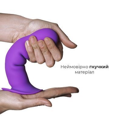 Дилдо с присоской Adrien Lastic Hitsens 3 Purple, отлично для страпона, диам. 4,1см, длина 18,2см AD24023 фото
