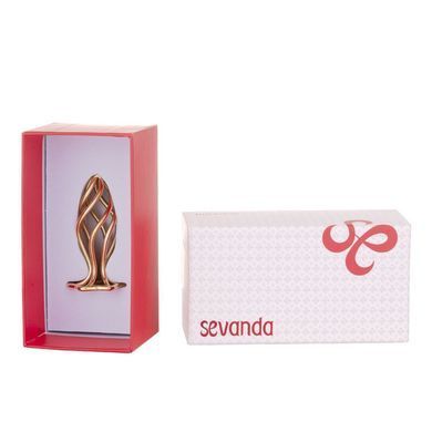 Анальная пробка LOCKINK SEVANDA Hollow Spiral Golden Metal Anal Plug - L size SX0884 фото