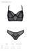 Комплект Passion DROSERA SET black, L/XL, сетка+кружево, бюстье и трусики танга SX0479 фото 5