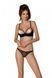 Эротический комплект Passion MARINA SET WITH OPEN BRA, L/XL, black, открытые чашки SO9735 фото 1