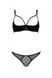 Эротический комплект Passion MARINA SET WITH OPEN BRA, L/XL, black, открытые чашки SO9735 фото 3