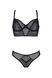 Комплект Passion DROSERA SET black, L/XL, сетка+кружево, бюстье и трусики танга SX0479 фото 3