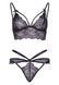 Эротический комплект со стрепами и стразами Leg Avenue Ready Or Not L Black, бра + стринги SO7929 фото 5