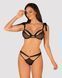 (SALE) Полупрозрачный эротический комплект Obsessive Obsessivia 2pcs set black S/M, бюстгальтер и трусики, SO7297 фото 1
