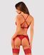 Комплект білизни Obsessive Lacelove cupless 3-pcs set XL/2XL Red, бюстгальтер, стрінги, пояс для панчіх SO8657 фото 2
