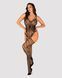 (SALE) Ажурний бодістокінг під павутину Obsessive Bodystocking G325 black S/M/L, чорний, комбінезон, імітац SO7247 фото 3